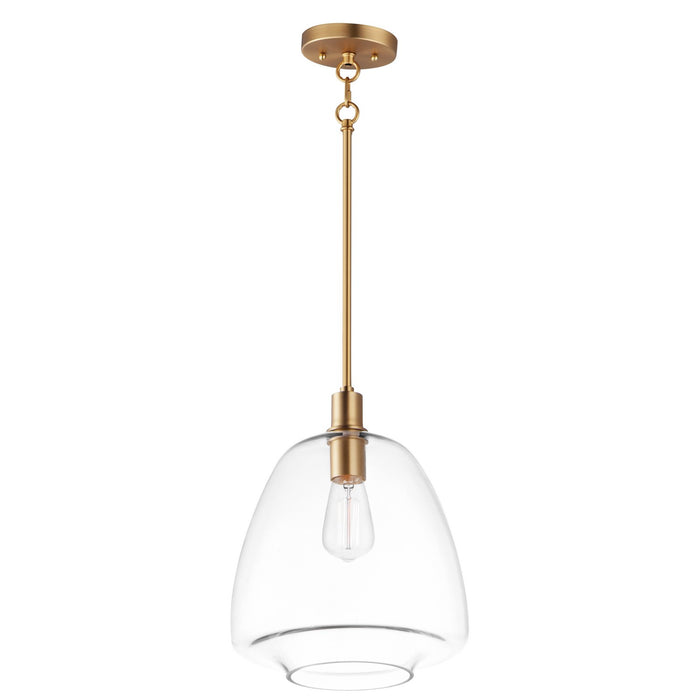Maxim 11116CLSBR One Light Pendant, Satin Brass