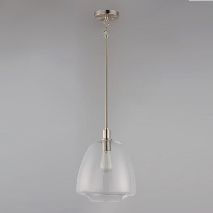 Maxim 11116CLSN One Light Pendant, Satin Nickel