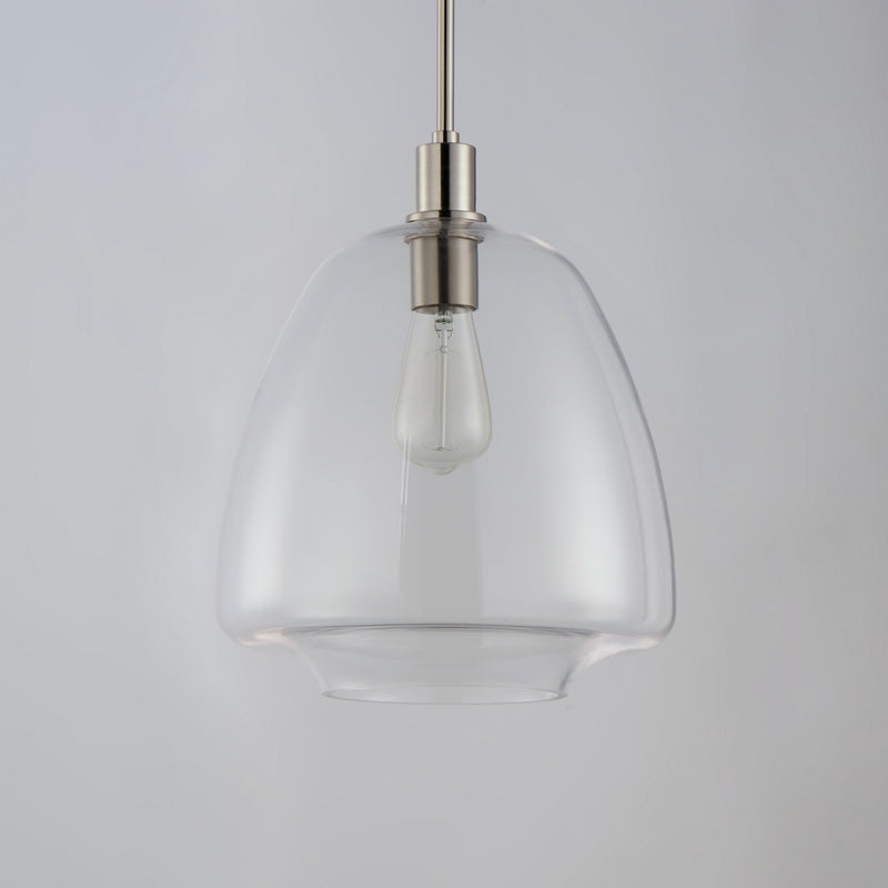 Maxim 11116CLSN One Light Pendant, Satin Nickel
