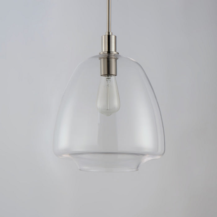 Maxim 11116CLSN One Light Pendant, Satin Nickel