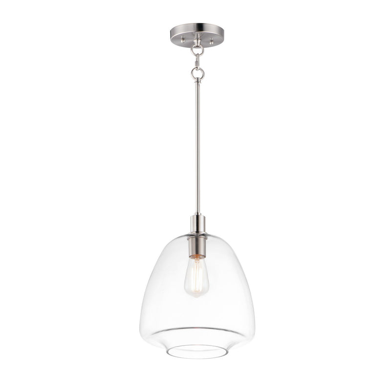 Maxim 11116CLSN One Light Pendant, Satin Nickel