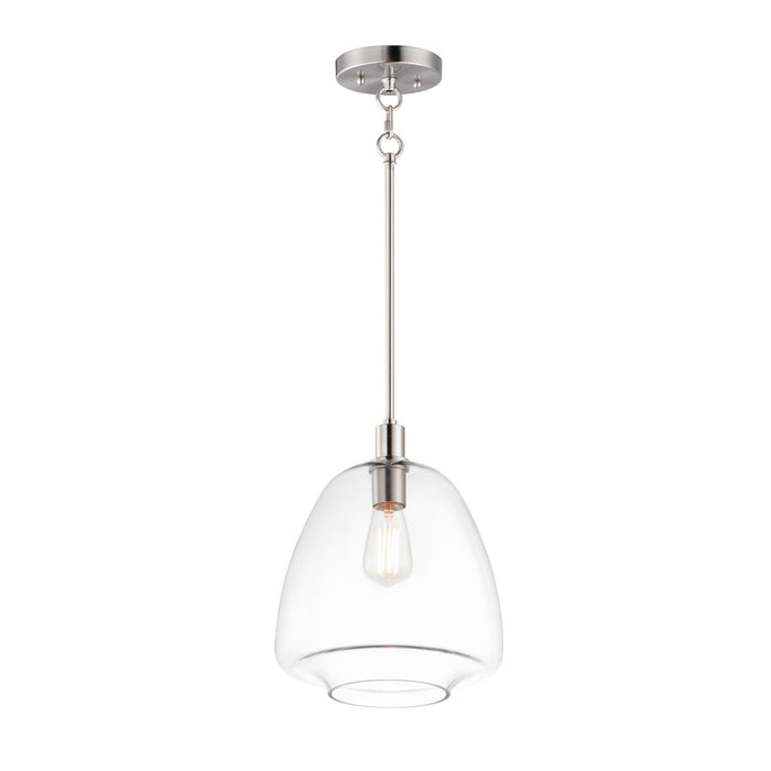 Maxim 11116CLSN One Light Pendant, Satin Nickel