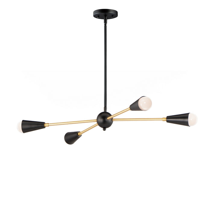 Maxim 11264BKSBR/BUL LED Pendant, Black / Satin Brass