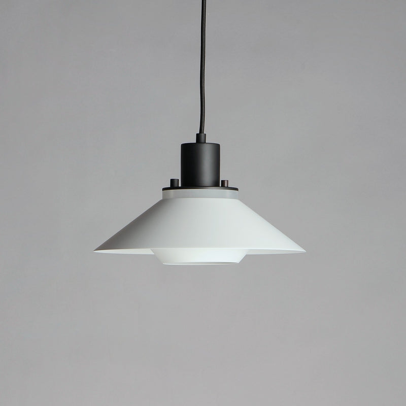 Maxim 11410BKWT One Light Pendant, Black / White