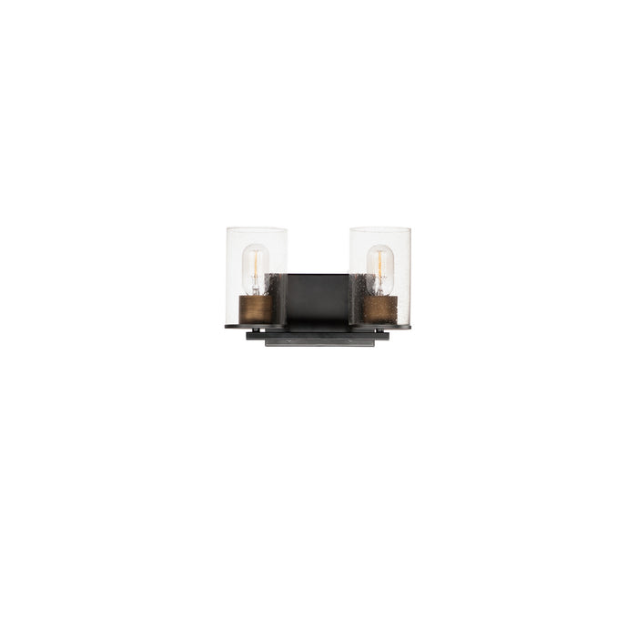 Maxim 11842CDABBK Two Light Bath Vanity, Antique Brass / Black