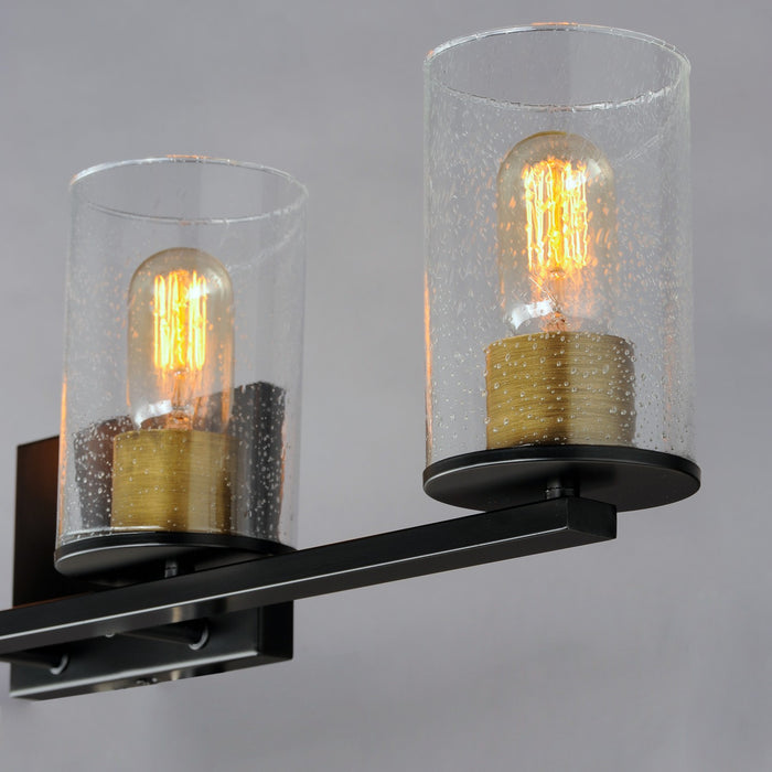 Maxim 11844CDABBK Four Light Bath Vanity, Antique Brass / Black