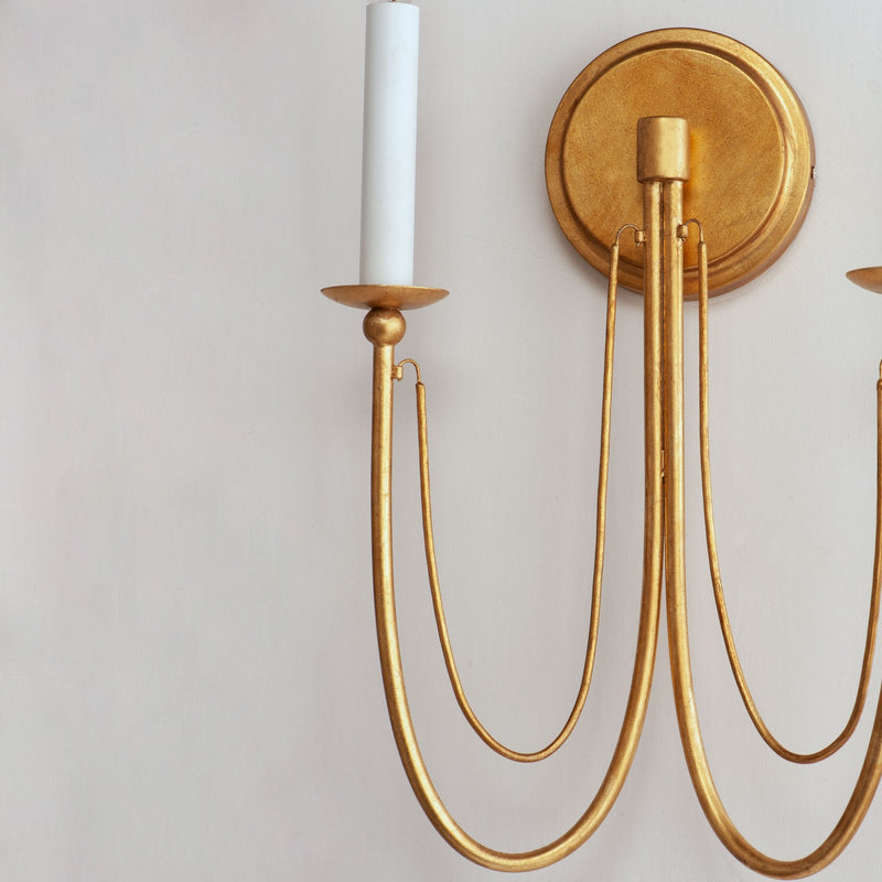 Maxim 12161GL Two Light Wall Sconce, Gold Leaf