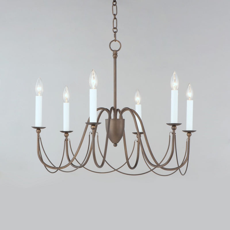 Maxim 12166CHB Six Light Chandelier, Chestnut Bronze
