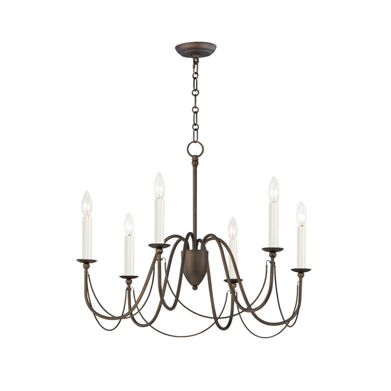 Maxim 12166CHB Six Light Chandelier, Chestnut Bronze