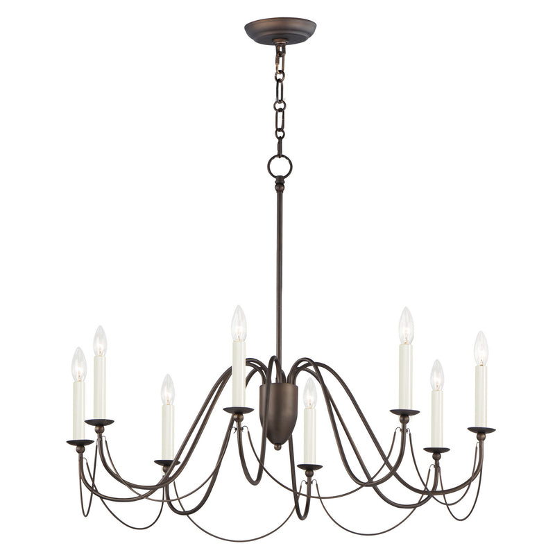 Maxim 12168CHB Eight Light Chandelier, Chestnut Bronze