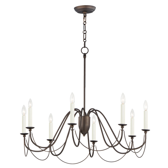 Maxim 12168CHB Eight Light Chandelier, Chestnut Bronze
