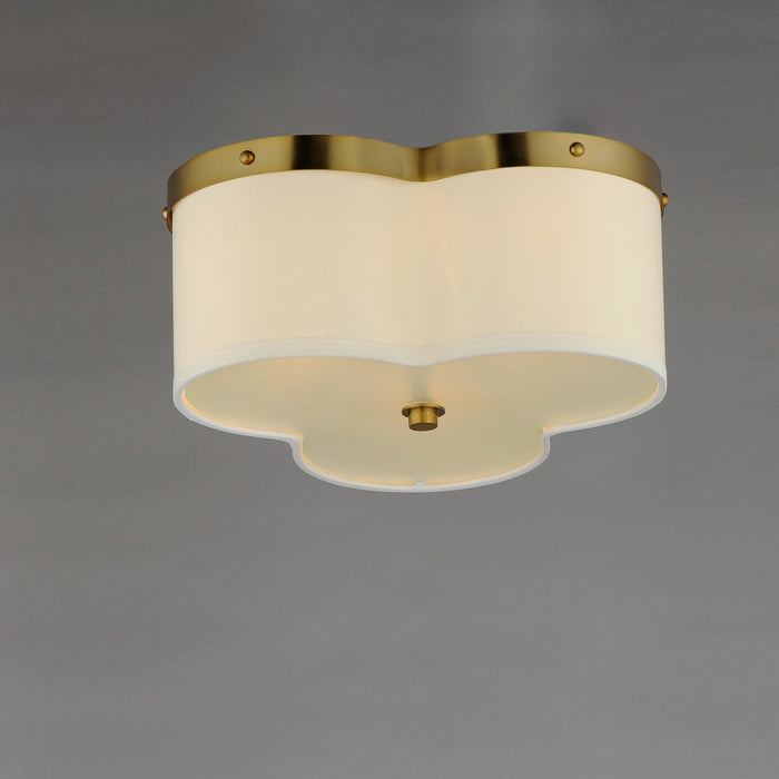 Maxim 12243OFSBR Three Light Flush Mount, Satin Brass