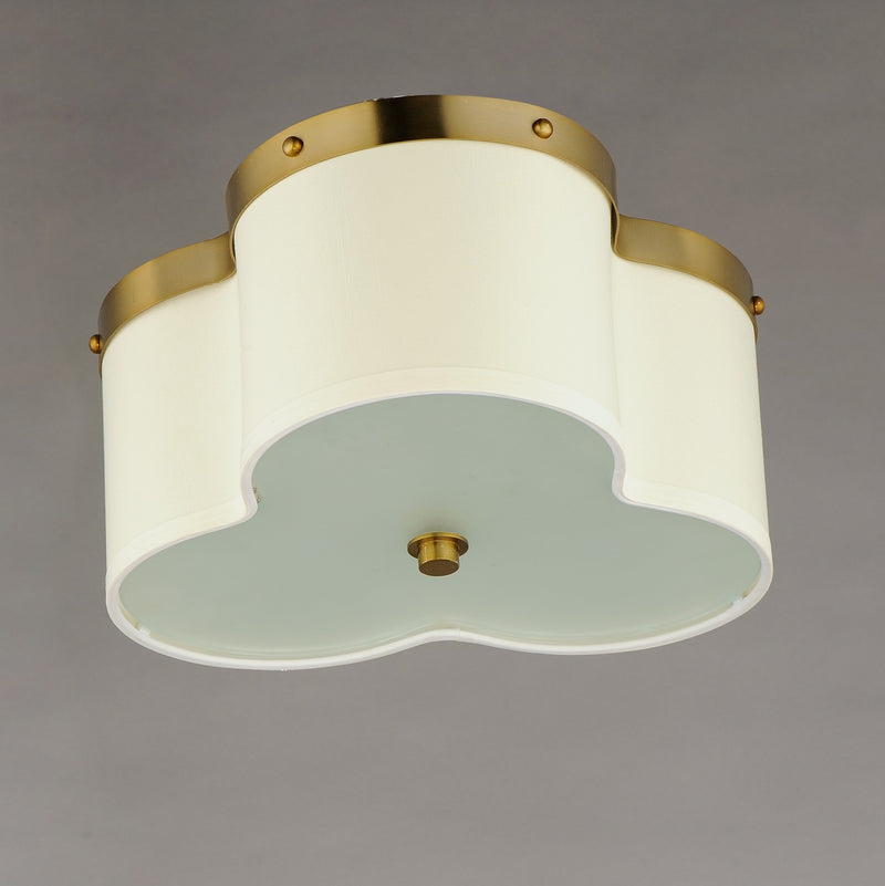 Maxim 12243OFSBR Three Light Flush Mount, Satin Brass