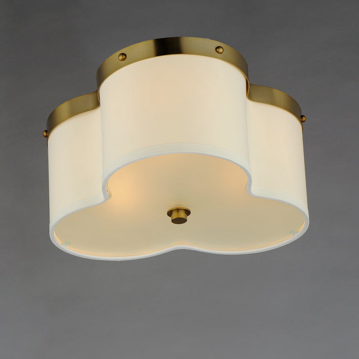 Maxim 12243OFSBR Three Light Flush Mount, Satin Brass
