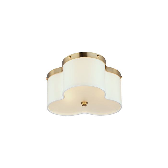 Maxim 12243OFSBR Three Light Flush Mount, Satin Brass
