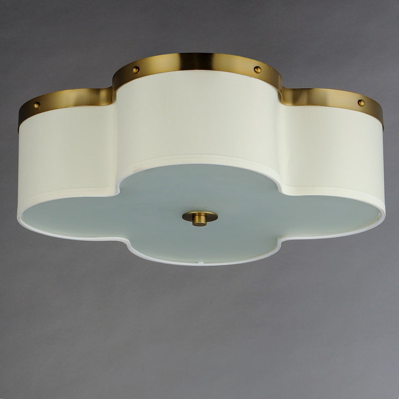 Maxim 12244OFSBR Four Light Flush Mount, Satin Brass