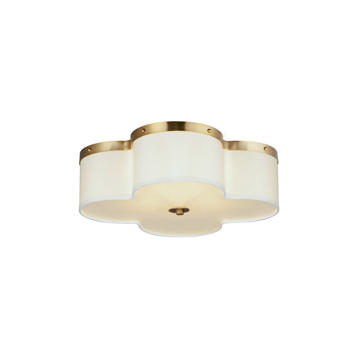 Maxim 12244OFSBR Four Light Flush Mount, Satin Brass