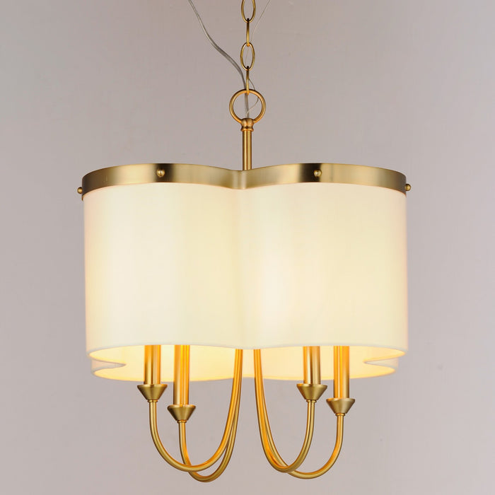 Maxim 12246OFSBR Four Light Chandelier, Satin Brass