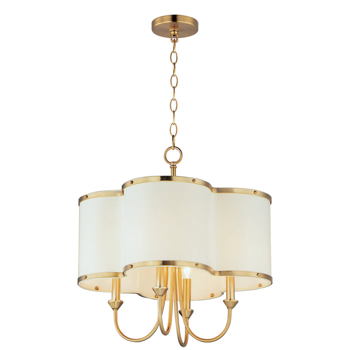 Maxim 12246OFSBR Four Light Chandelier, Satin Brass