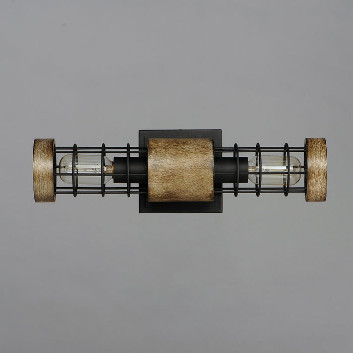 Maxim 12512DWBK Two Light Wall Sconce, Driftwood / Black
