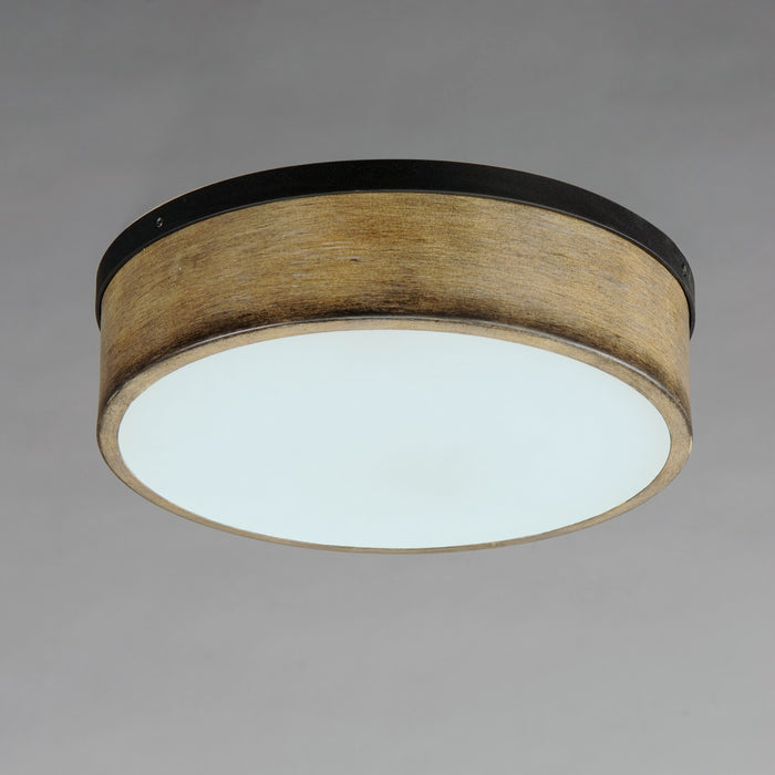 Maxim 14440DWBK Two Light Flush Mount, Driftwood / Black