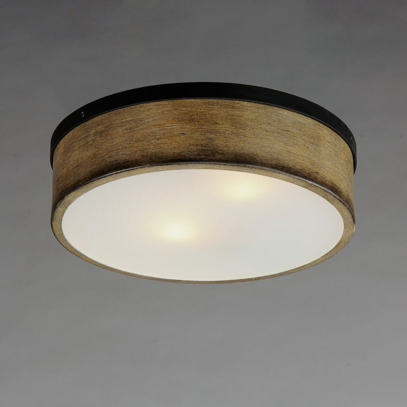Maxim 14440DWBK Two Light Flush Mount, Driftwood / Black