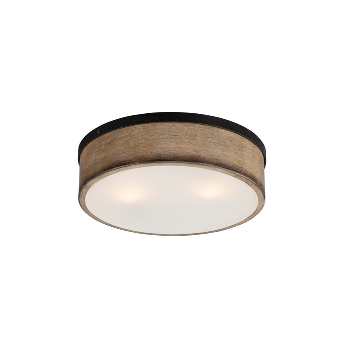 Maxim 14440DWBK Two Light Flush Mount, Driftwood / Black