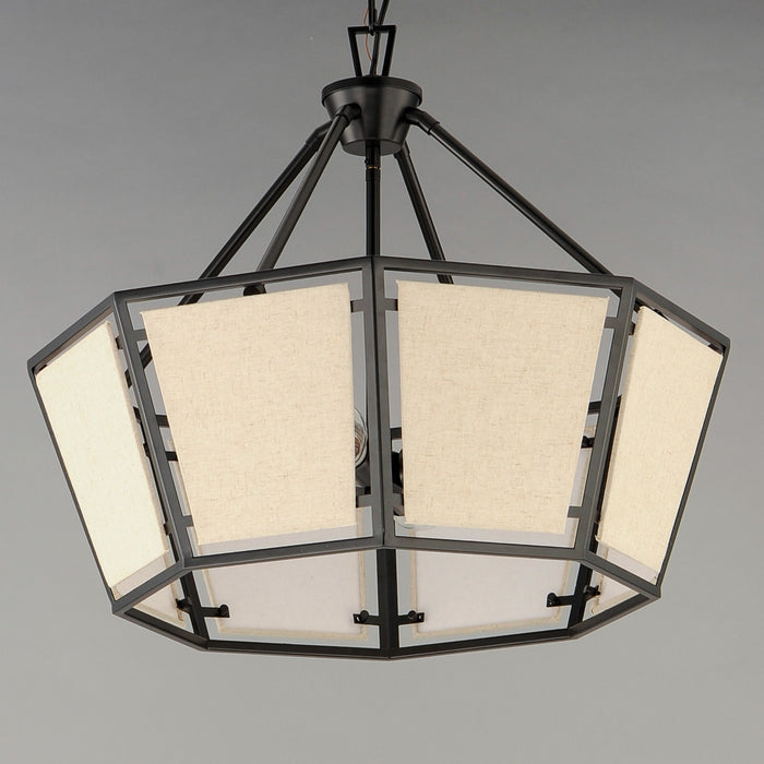 Maxim 20265CVBK Four Light Chandelier, Black
