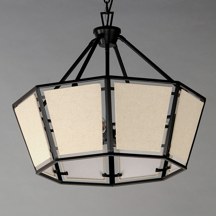 Maxim 20265CVBK Four Light Chandelier, Black
