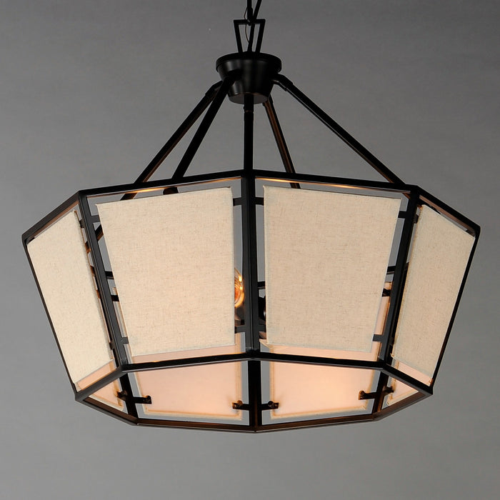Maxim 20265CVBK Four Light Chandelier, Black