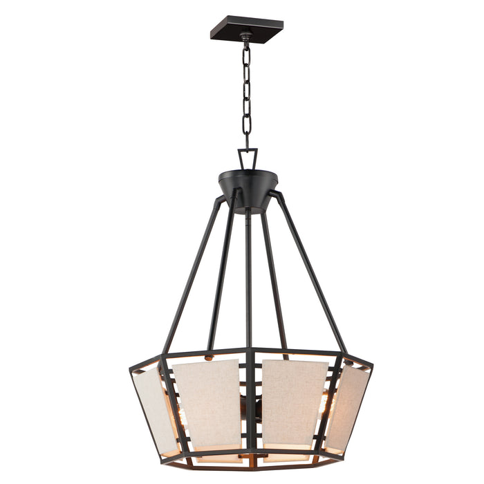 Maxim 20265CVBK Four Light Chandelier, Black