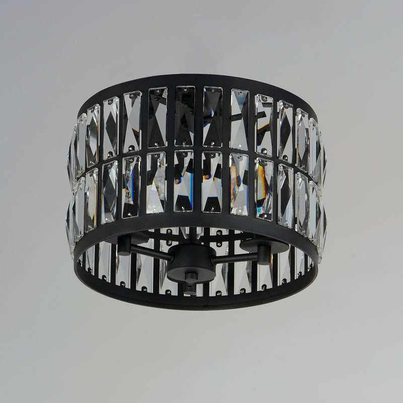 Maxim 21810BCBK Three Light Flush Mount, Black