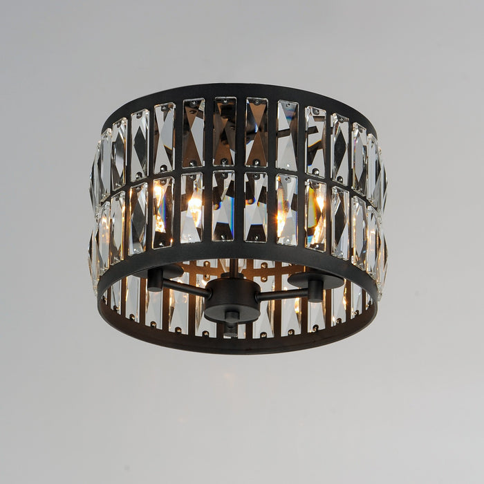 Maxim 21810BCBK Three Light Flush Mount, Black