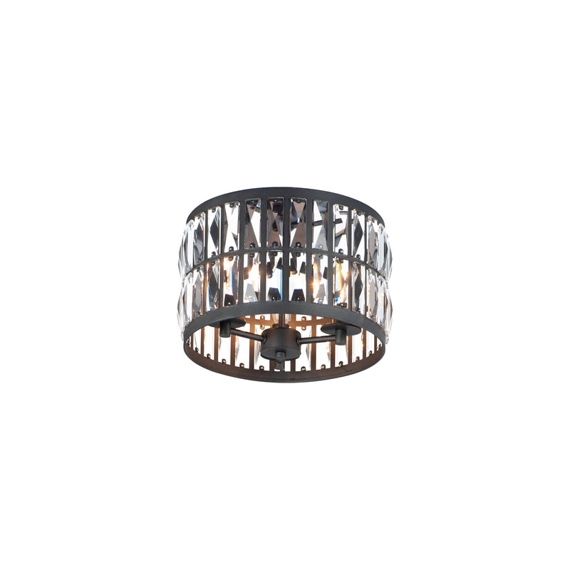 Maxim 21810BCBK Three Light Flush Mount, Black