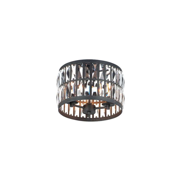 Maxim 21810BCBK Three Light Flush Mount, Black