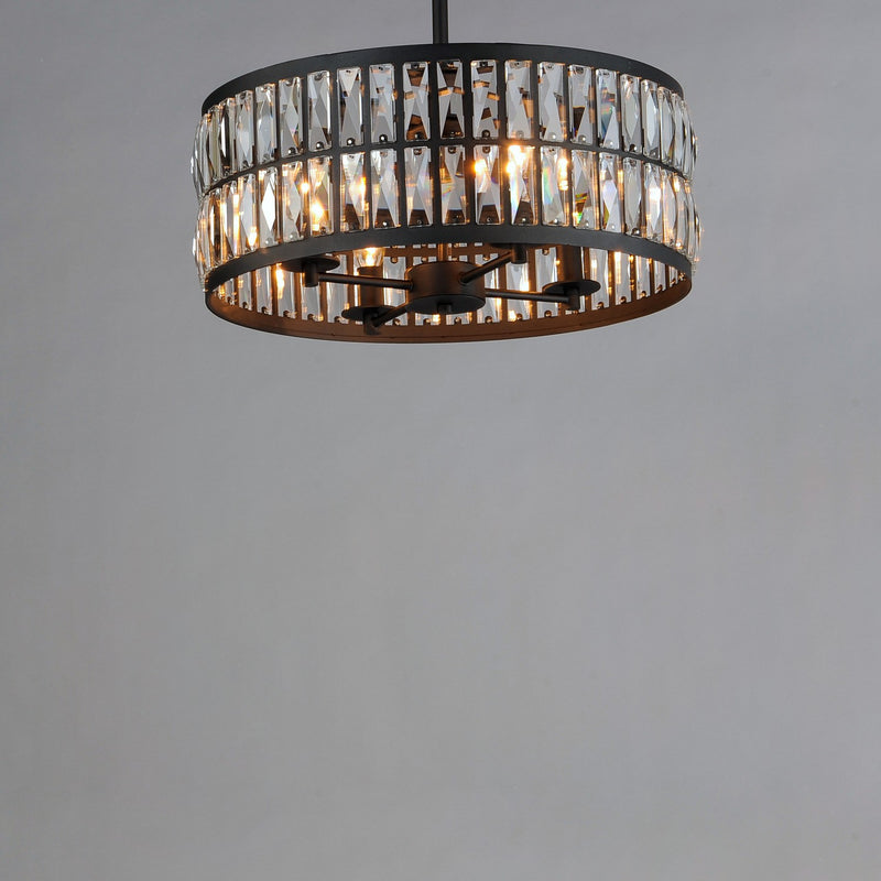 Maxim 21815BCBK Four Light Pendant, Black
