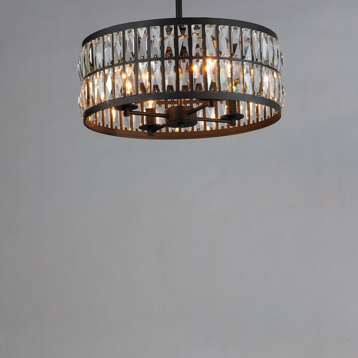 Maxim 21815BCBK Four Light Pendant, Black