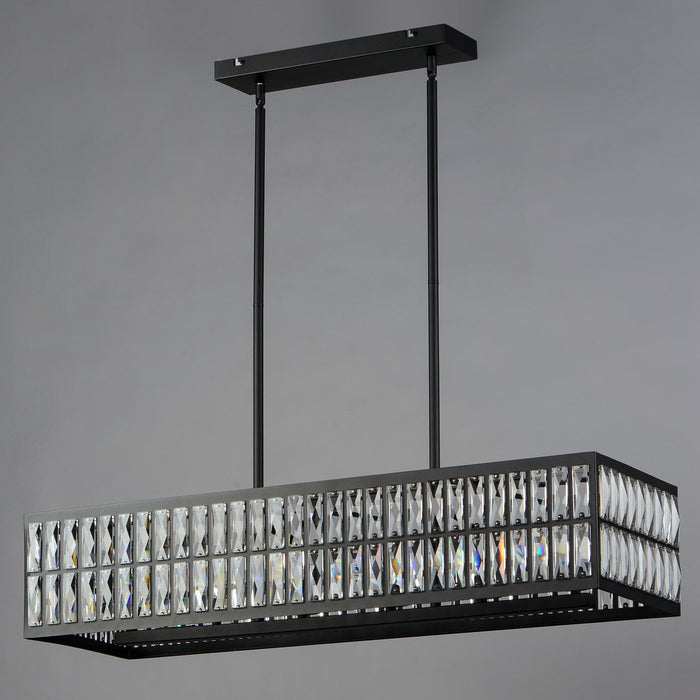 Maxim 21817BCBK Six Light Linear Pendant, Black