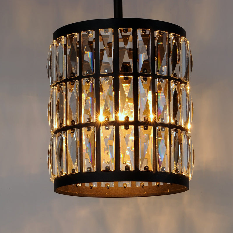 Maxim 21819BCBK One Light Mini Pendant, Black
