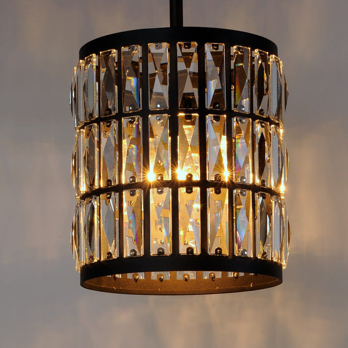 Maxim 21819BCBK One Light Mini Pendant, Black
