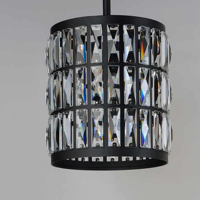 Maxim 21819BCBK One Light Mini Pendant, Black