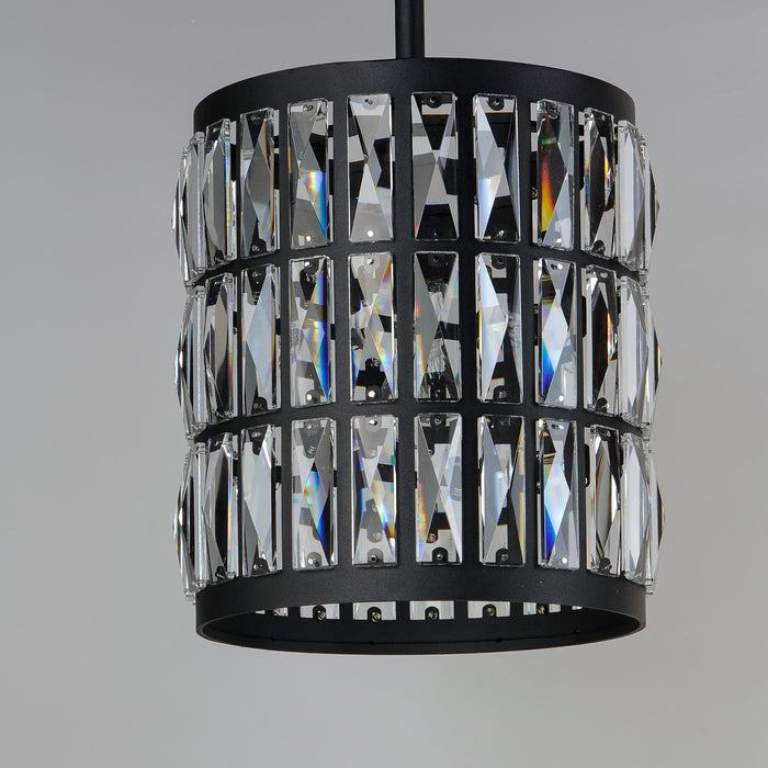 Maxim 21819BCBK One Light Mini Pendant, Black