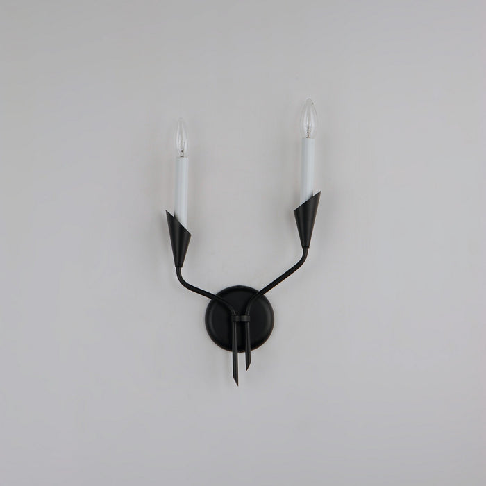 Maxim 24342BK Two Light Wall Sconce, Black