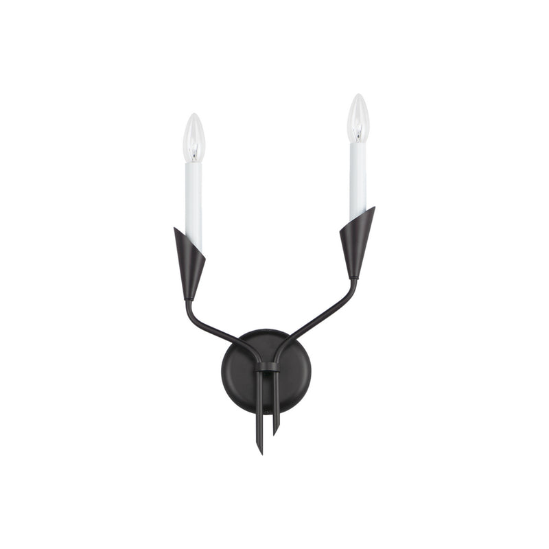 Maxim 24342BK Two Light Wall Sconce, Black