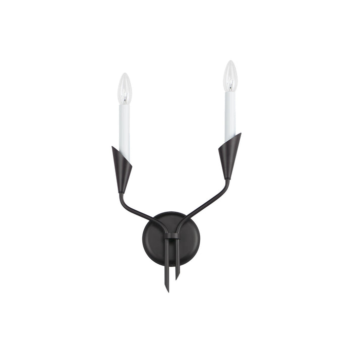 Maxim 24342BK Two Light Wall Sconce, Black