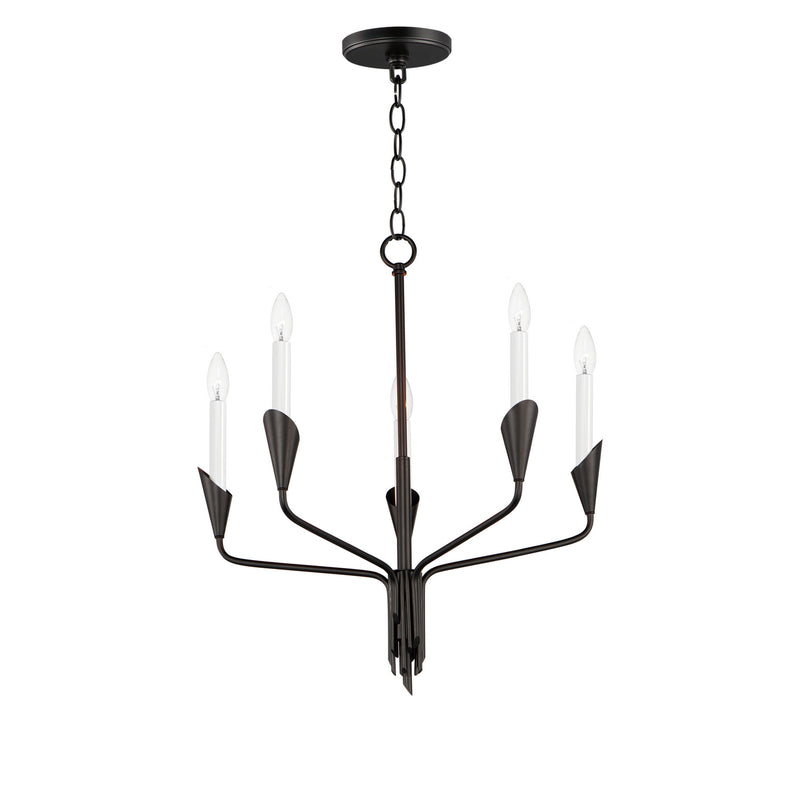 Maxim 24345BK Five Light Chandelier, Black