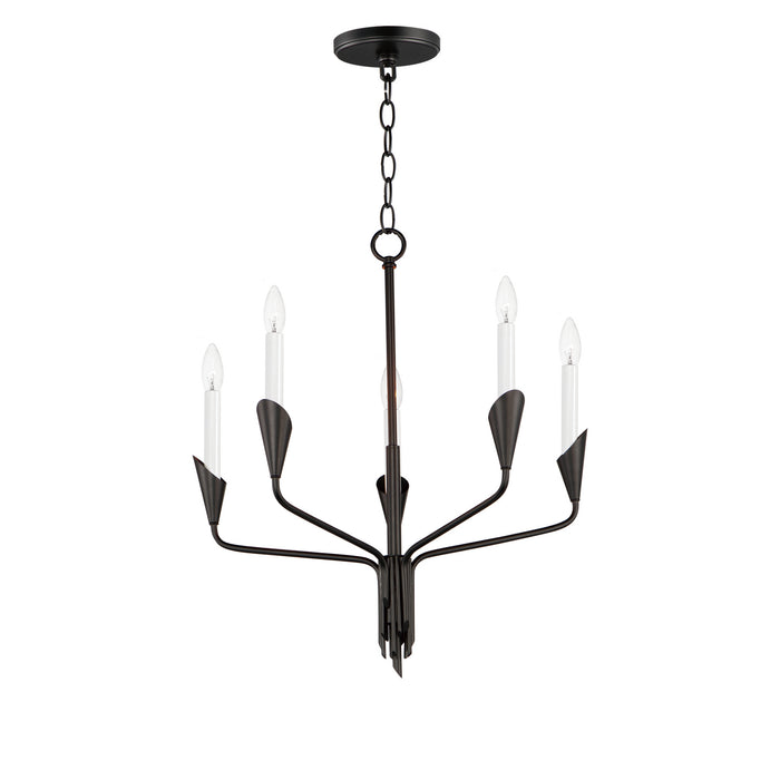 Maxim 24345BK Five Light Chandelier, Black