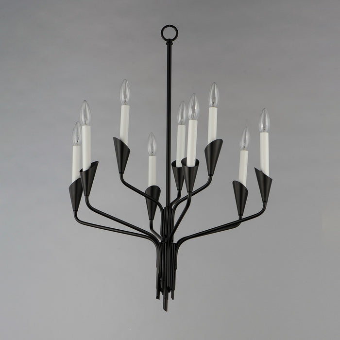 Maxim 24349BK Nine Light Chandelier, Black