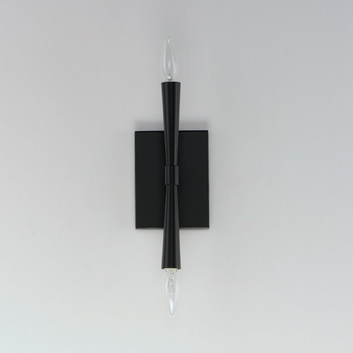 Maxim 24621BK Two Light Wall Sconce, Black