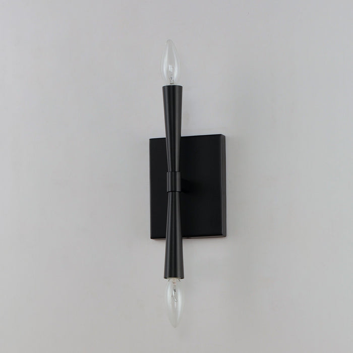 Maxim 24621BK Two Light Wall Sconce, Black